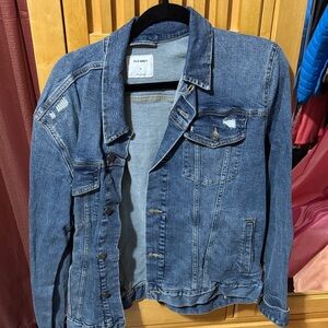 Old Navy Medium Blue Denim Jacket with Chest Pockets